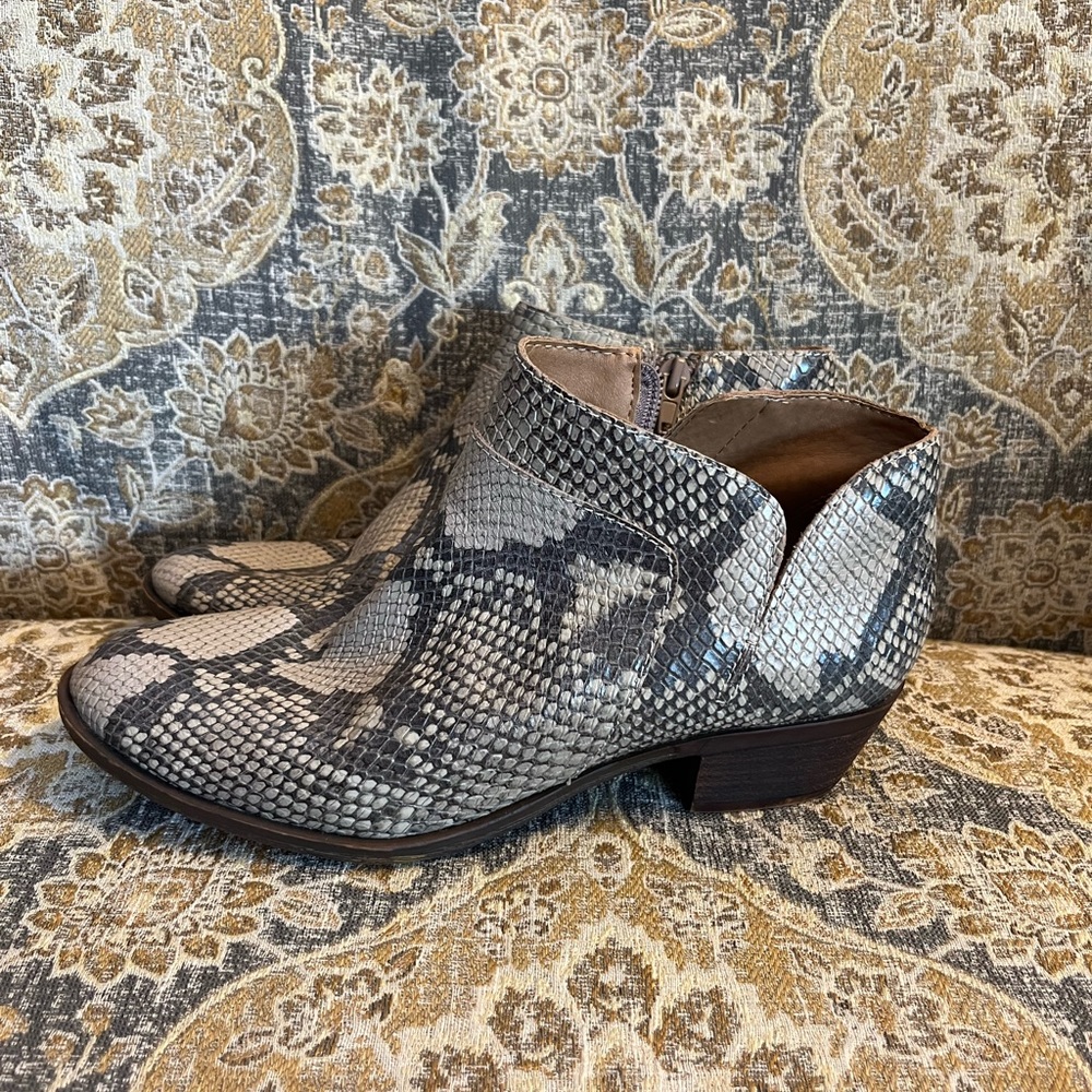 Lucky Brand Snakeskin Booties